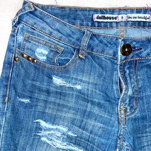 Tattered Dollhouse Denim Jeans